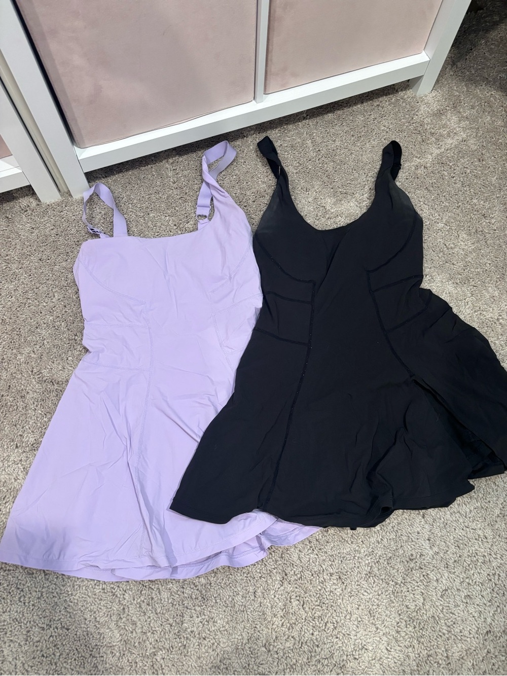 Two Popflex Tie-Breaker Superdresses (Black + Digital Lavender) - Size XS